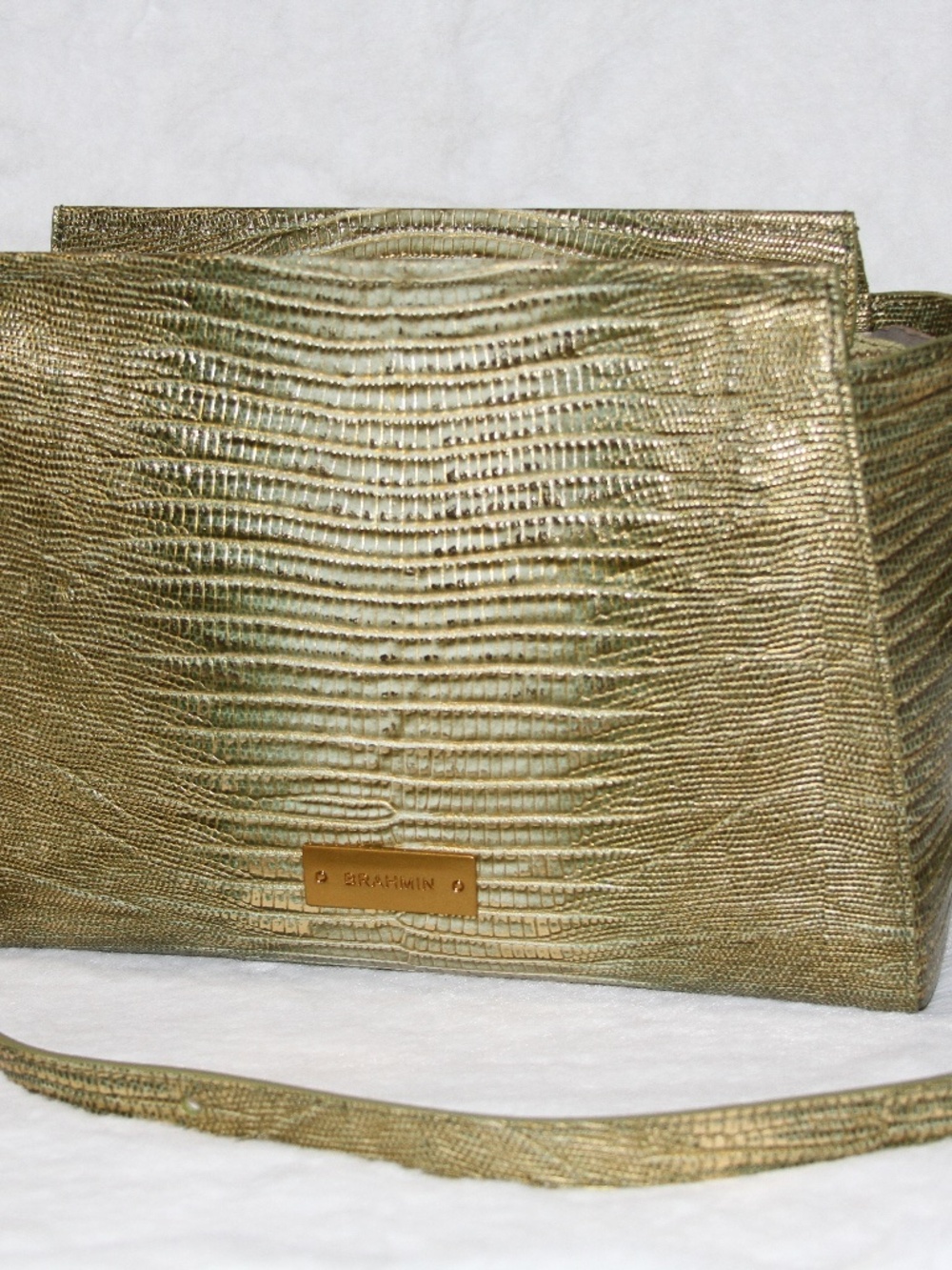 BRAHMIN Olive Bachata Melbourne Hillary Crossbody Bag Leather Purse